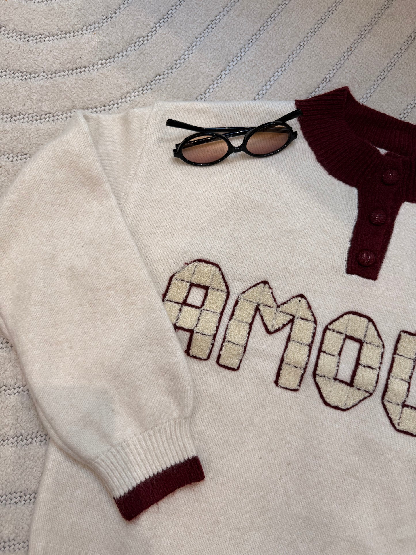 Pull Amour - bordeaux