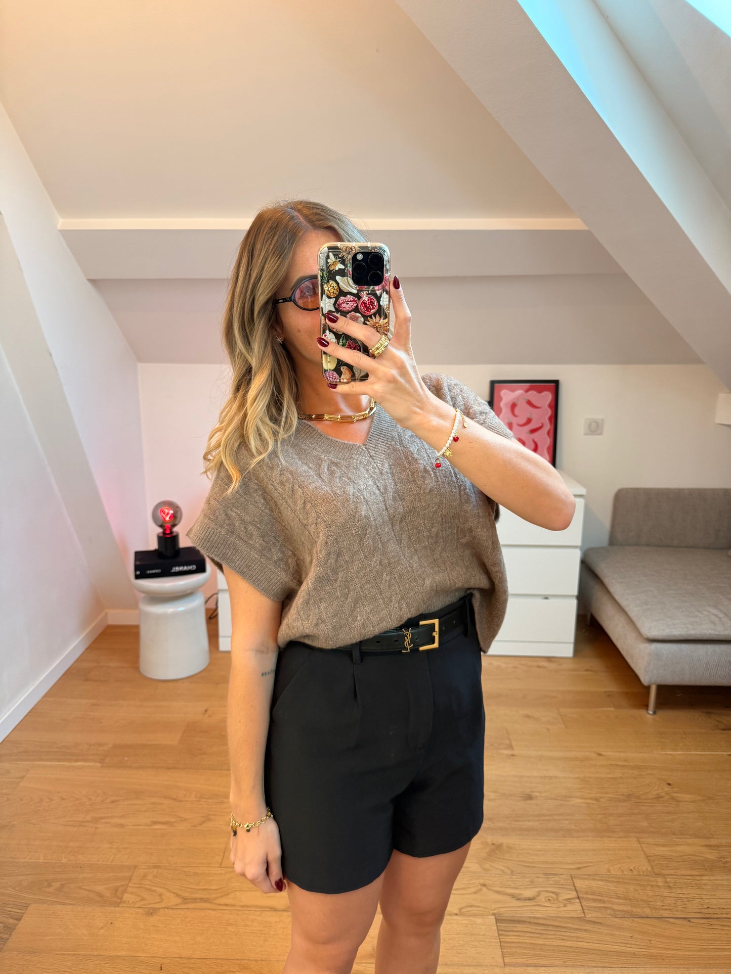 Gilet sans manches Alicia - taupe