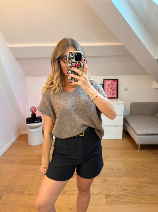 Gilet sans manches Alicia - taupe