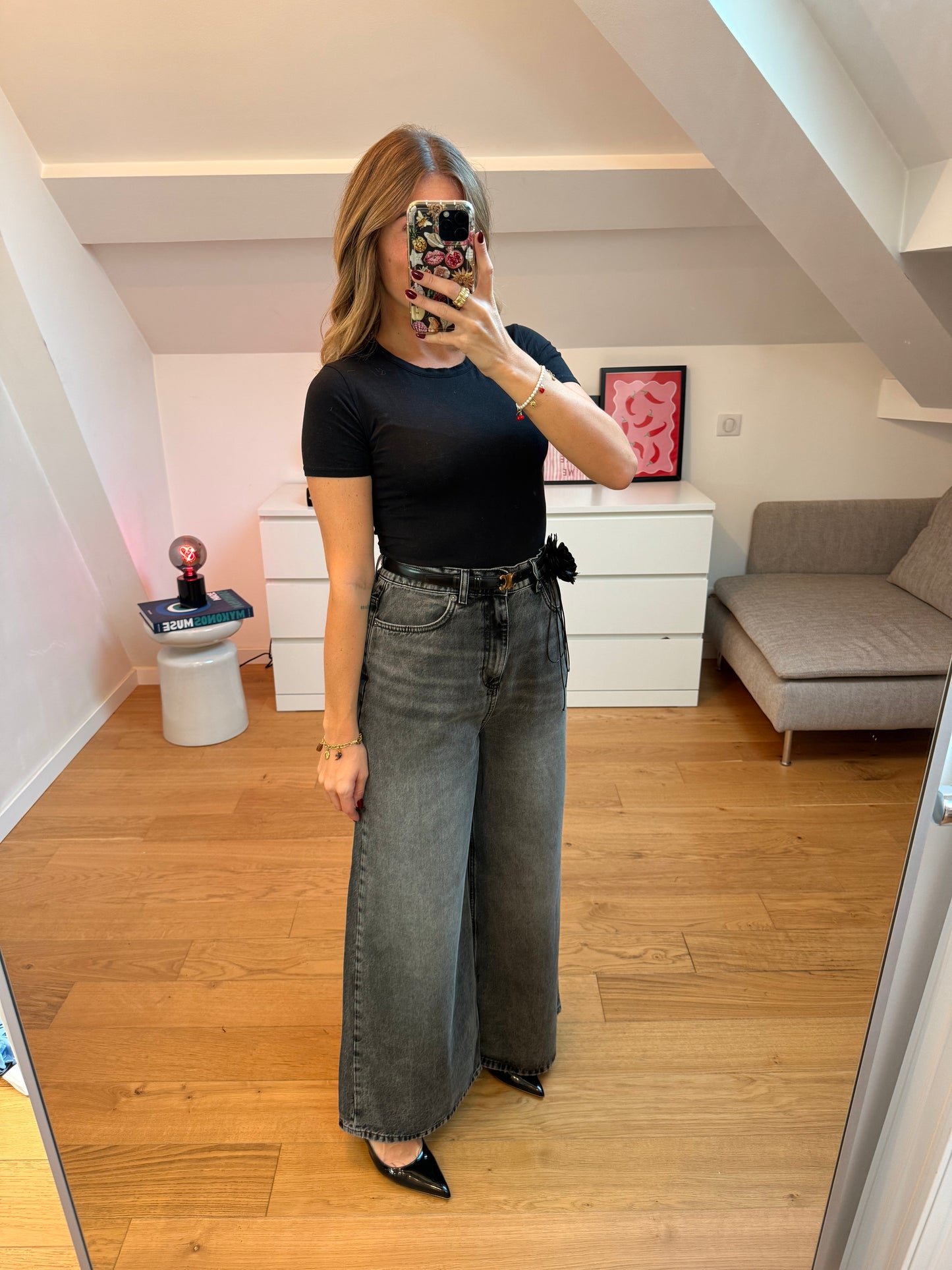 Jean Baggy - gris foncé