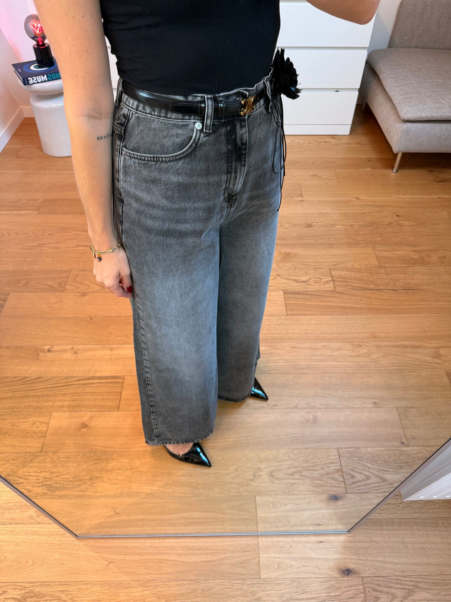 Jean Baggy - gris foncé