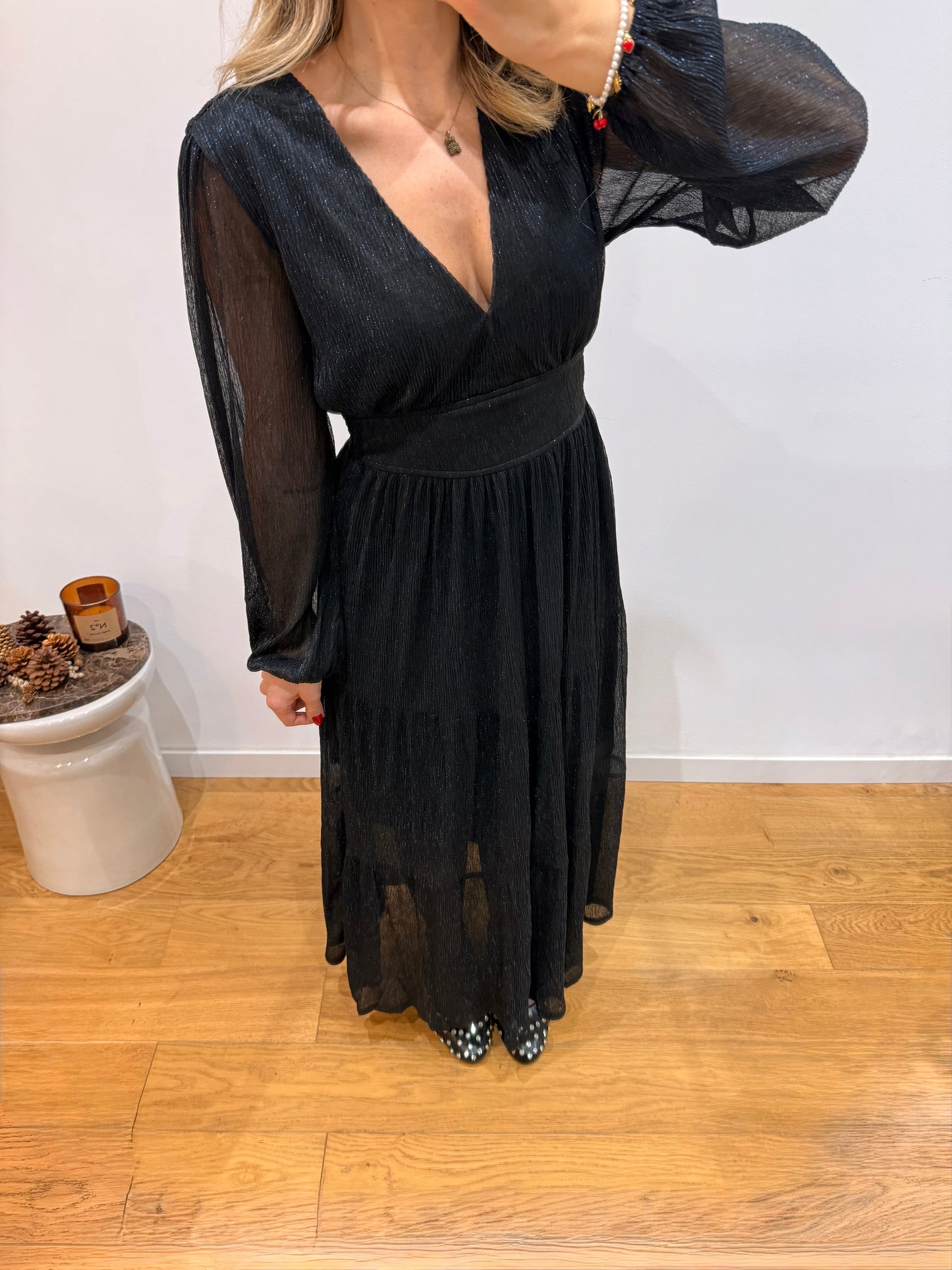 Robe longue Elara - bleu